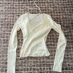 Favorite Daughter Cream Long Sleeve Tee